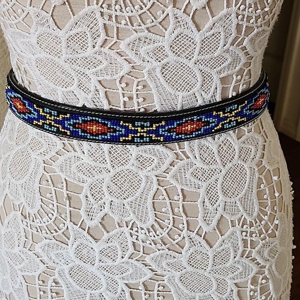 J. Crew Retro 70's Americana Western Boho Leather Belt‎ Size 33 (See Picture) - Picture 4 of 8